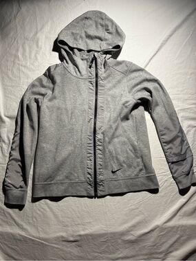 Nike Sweater Womens Large Gray Advance 15 Full Zip Hoodie Fleece Sweatshirt